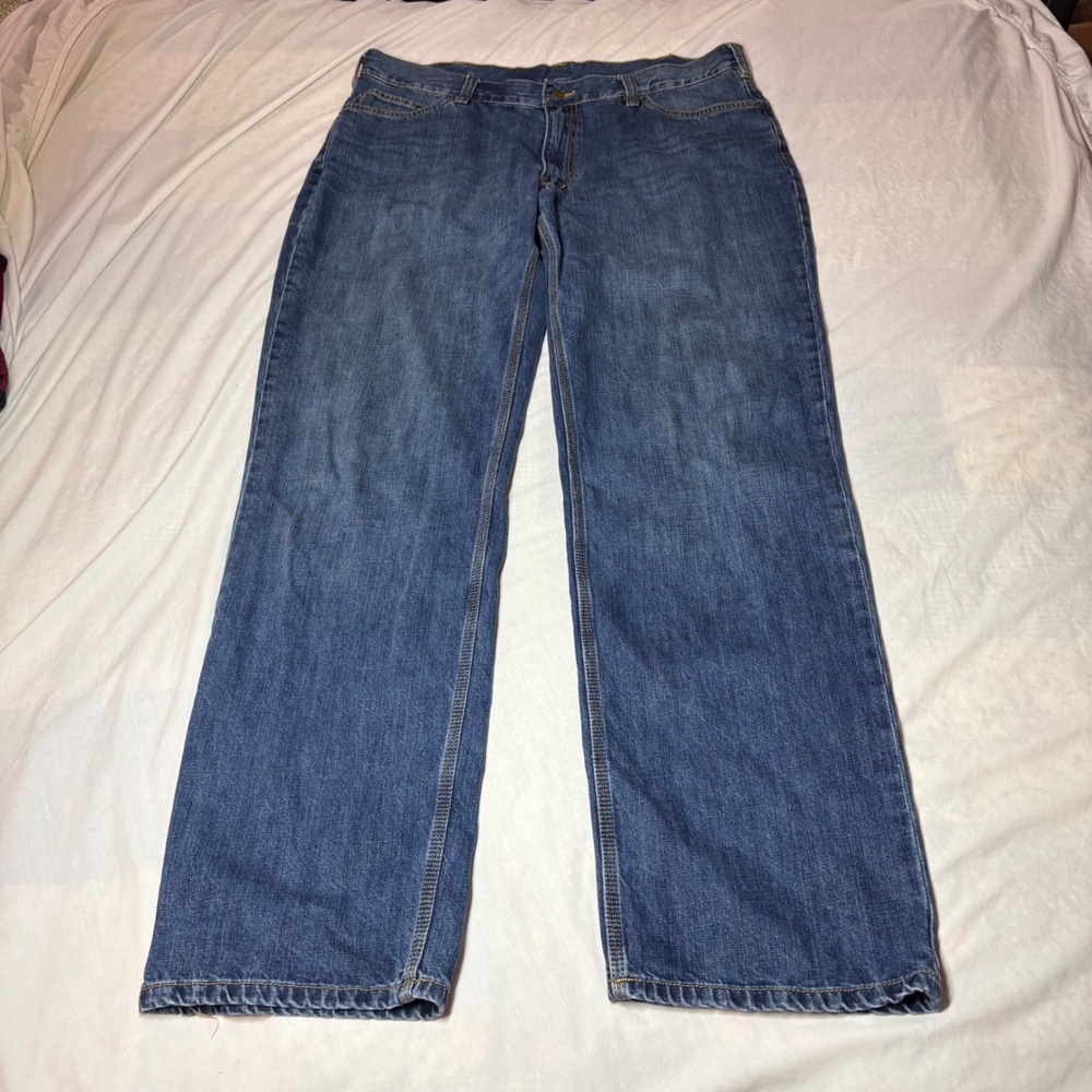 Carhartt Loose Fit Holter Jeans 40x36 (34) Medium Wash Blue Denim 101019 960‎